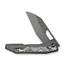WE KNIFE Inceptus Gray Titanium Handle With White & Black G10 Inlay