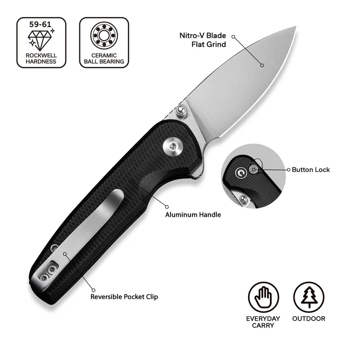 CIVIVI Mini Shakan Blue - Damascus 