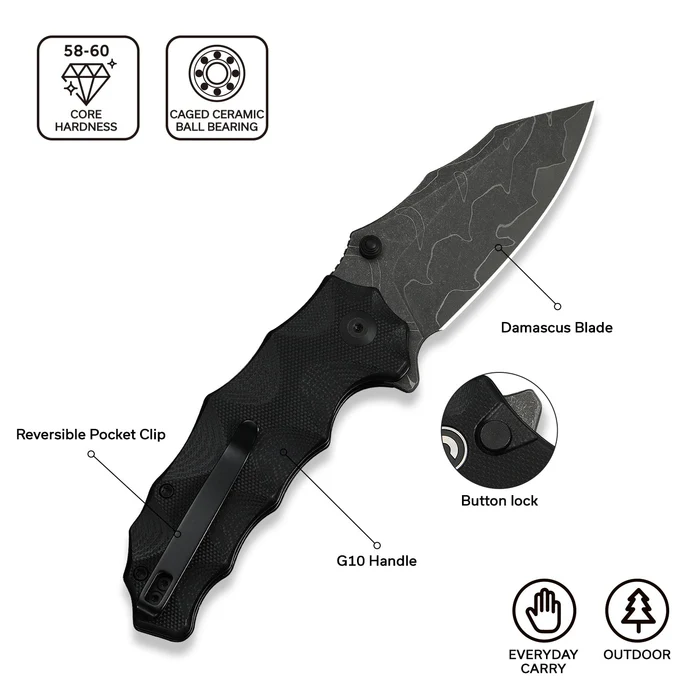 CIVIVI Natterjack Damascus 