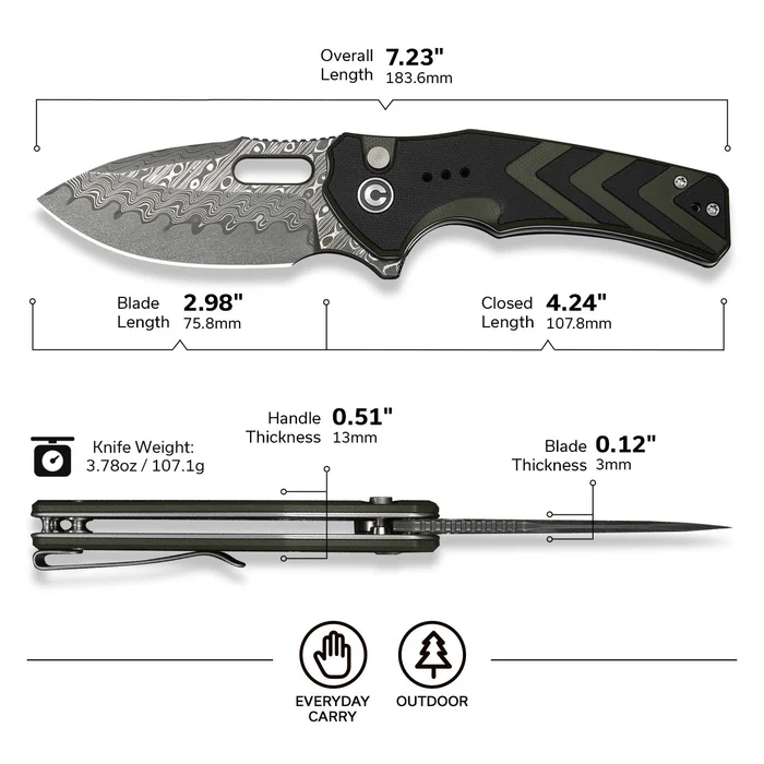 CIVIVI Vexron Damascus 