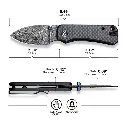 CIVIVI Baby Banter Thumb Stud Knife Carbon Fiber & G10 Handle
