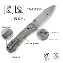 WE KNIFE Bougie Banter Thumb Stud & Crossbar Lock Knife Titanium Handle