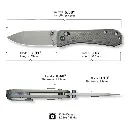 WE KNIFE Bougie Banter Thumb Stud & Crossbar Lock Knife Titanium Handle
