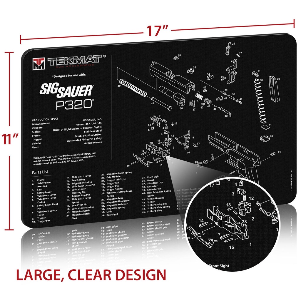 Tekmat Sig Sauer P320 - Gun Cleaning Mat 