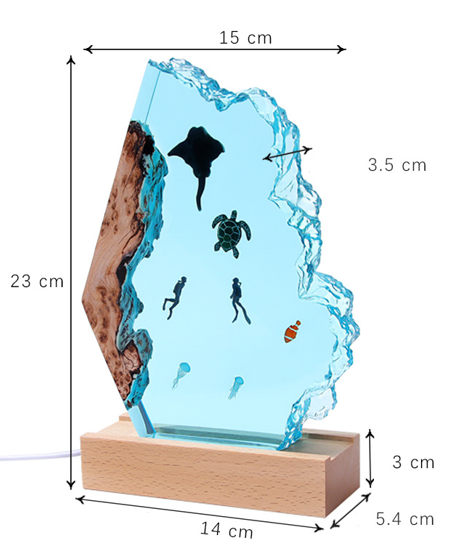 Resin LED Light Set Sea Creatures Small