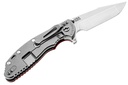 Hinderer XM-24 Harpoon Spanto S45VN - Stonewashed Titanium & Blade - Red G-10