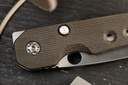 Spyderco Smock - Green Canvas Micarta - Satin CPM 20CV Blade - DLT Exclusive 