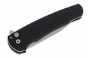 Pro-Tech Malibu Wharncliffe - Black Handle - Stonewashed Blade