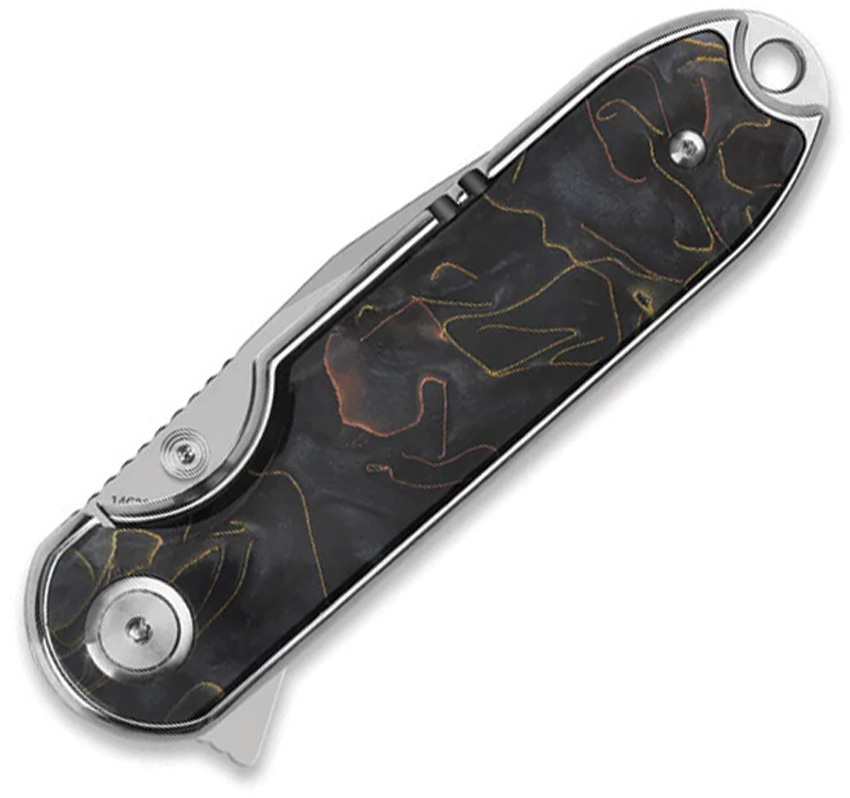 QSP Knife Nebula Linerlock Brass Copp 