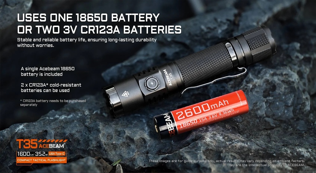 Acebeam T35 Compact Tactical Flashlight - Blue
