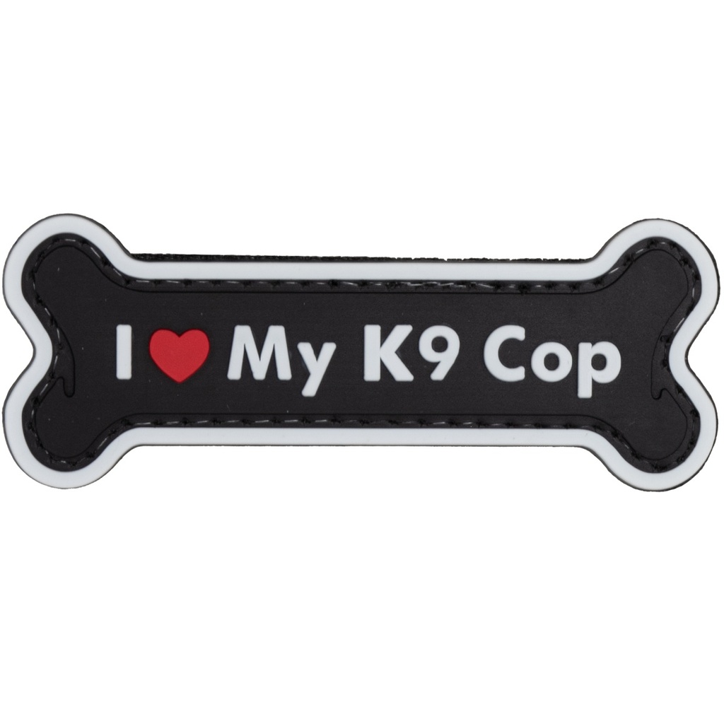 Tsno I Love My K9 Cop PVC Patch Black