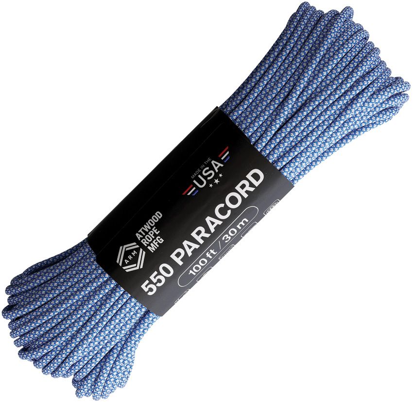 Atwood Parachute Cord Diamond Blu/Wht 550 Paracord