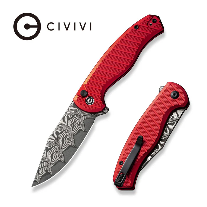 Civivi Stormhowl Red Aluminum - Damascus 