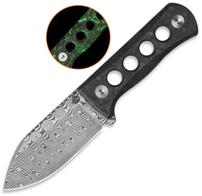 QSP Knife Canary Neck Knife Grn GITD 