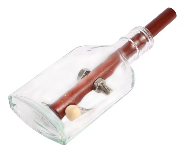 BRAIN PUZZLE GLASS BOTTLE