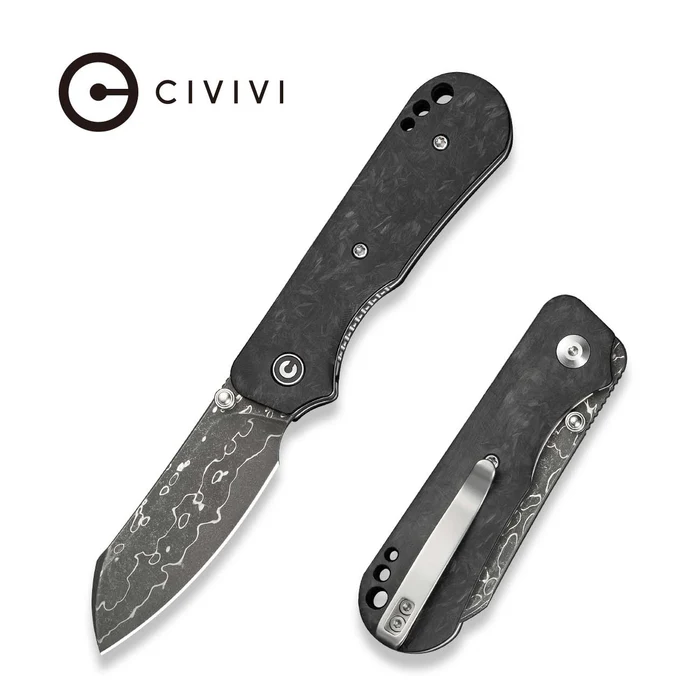 CIVIVI Crabby Carbon Fiber - Damascus 