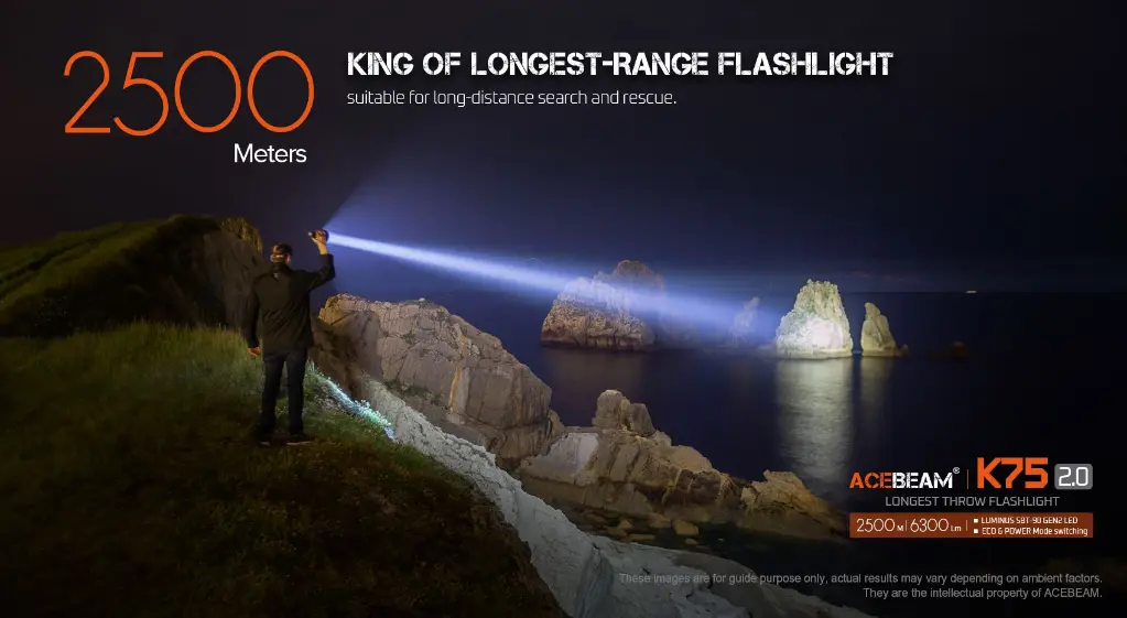 Acebeam K75 2.0 Longest Throw Flashlight