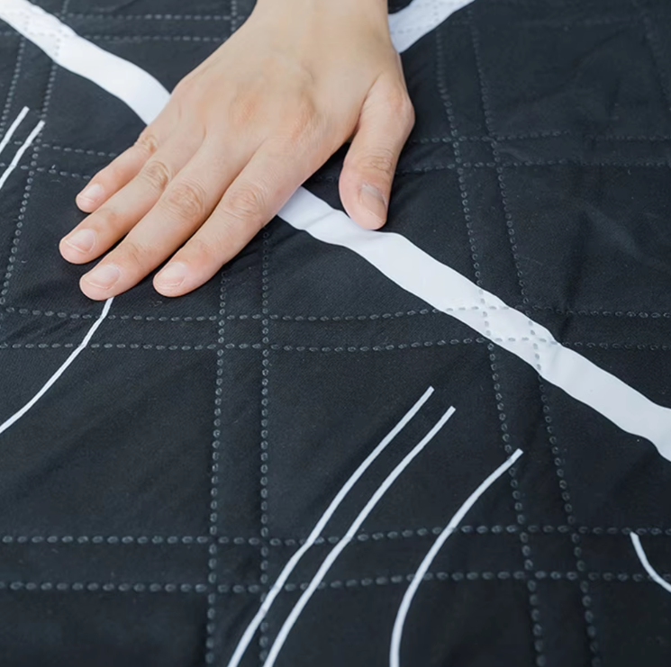 Shine trip Tactical Picnic Blanket Black - Small