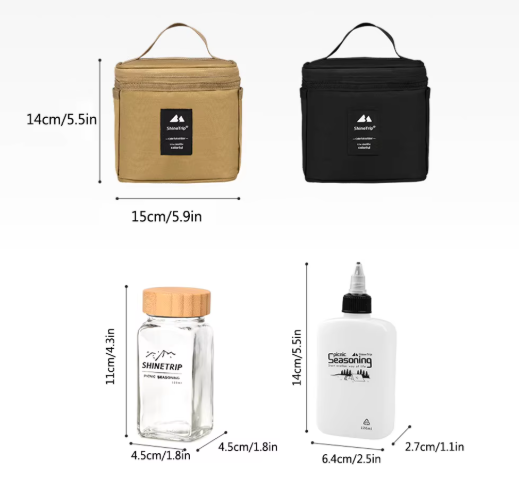 Shine trip  Seasoning Bottles Set - Khaki