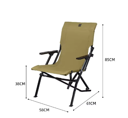 Shine trip comfortable folding chair - Black