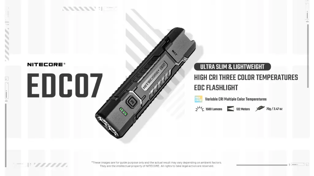 Nitecore Flashlight EDC07 - Desert Tan