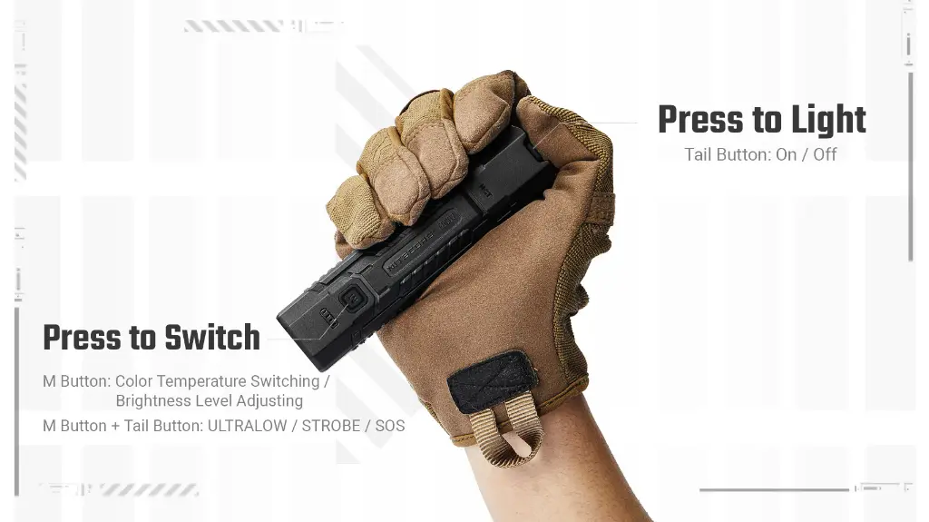 Nitecore Flashlight EDC07 - Desert Tan