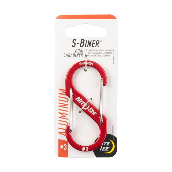 Nite Ize S-Biner® Aluminum Dual Carabiner #3 (Red)