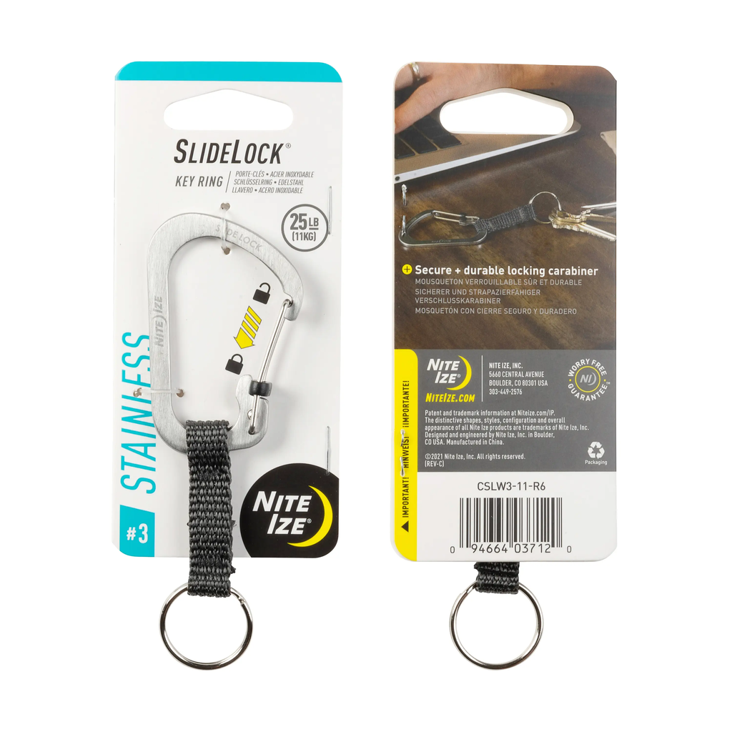 Nite Ize SlideLock Key Ring #3 (Stainless)