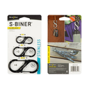 Nite Ize S-Biner SlideLock Set #2, #3, #4 - Black  Black