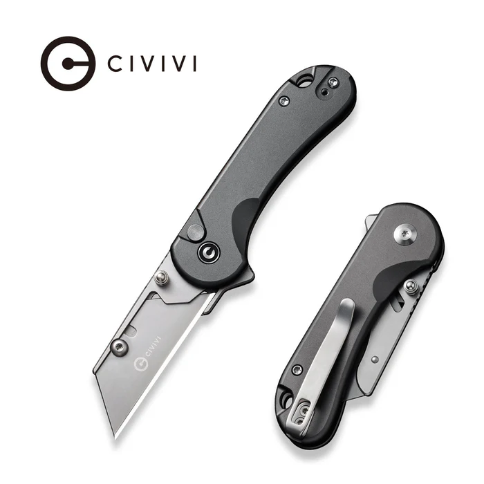 CIVIVI Elementum Utility Thumb Stud & Button Lock Knife Aluminum Handle