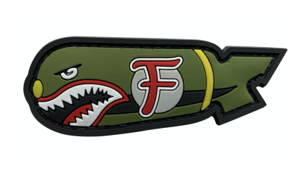 Tsno F Bomb Shark PVC Patch Full Color