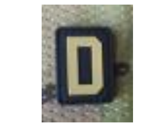 Tsno Letter D PVC Patch Tan
