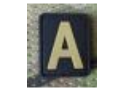 Tsno Letter A PVC Patch Tan