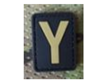 Tsno Letter Y PVC Patch Tan