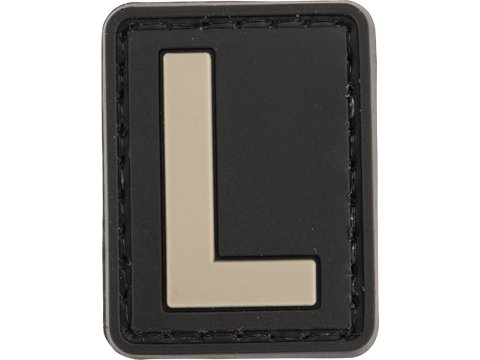 Tsno Letter L PVC Patch Grey