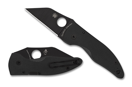 Spyderco MicroJimbo Black G-10 Black Blade
