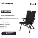 Shine trip comfortable folding chair - Black