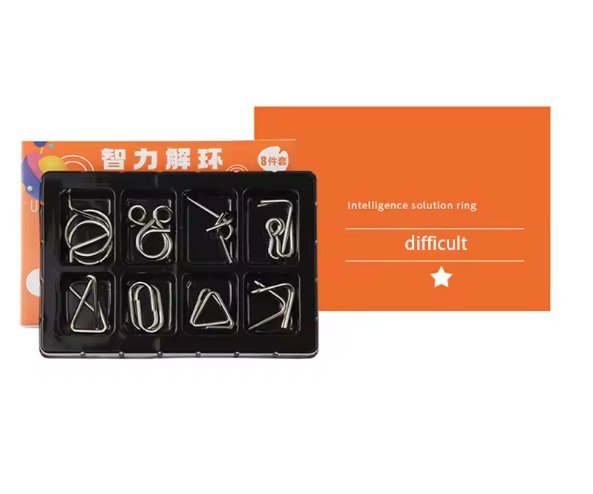 Brain Puzzle 8 PCS SET METAL Level 1