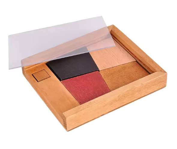 BRAIN PUZZLE Wood Fit The Square
