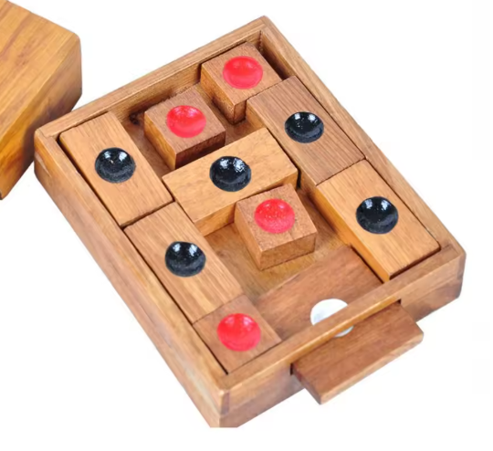 BRAIN PUZZLE Klotski Wooden Slide Escape